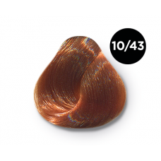Перманентная крем-краска для волос OLLIN COLOR 10/43 светлый блондин медно-золотистый (60мл)