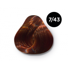 Перманентная крем-краска для волос OLLIN COLOR 7/43 русый медно-золотистый (60мл)